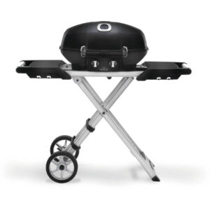 TravelQ™-285X-Portable-Propane-Gas-Grill-with-Scissor-Cart,-Black